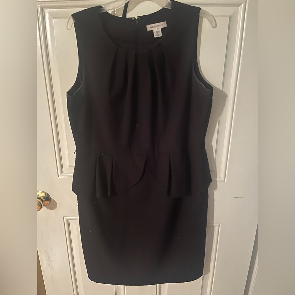 Black Liz Claiborne Cocktail Dress with belt